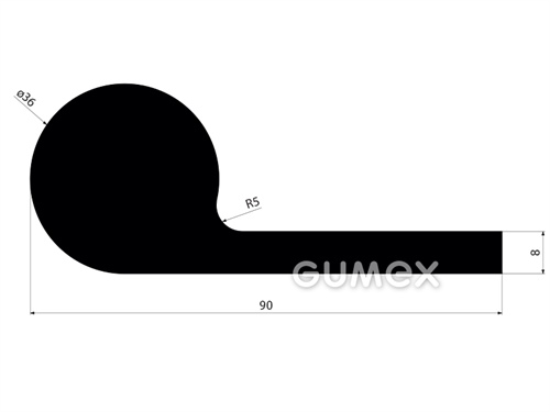 GUMOVÉ PROFILY TVARU "P" - EPDM